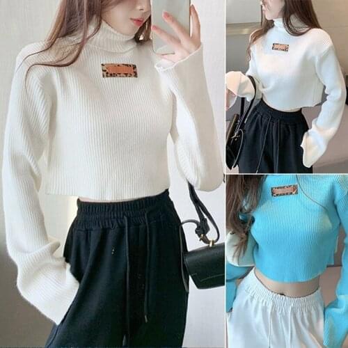 WomenS Ins Design Sense Loose Short Western Style Knitted Sweater