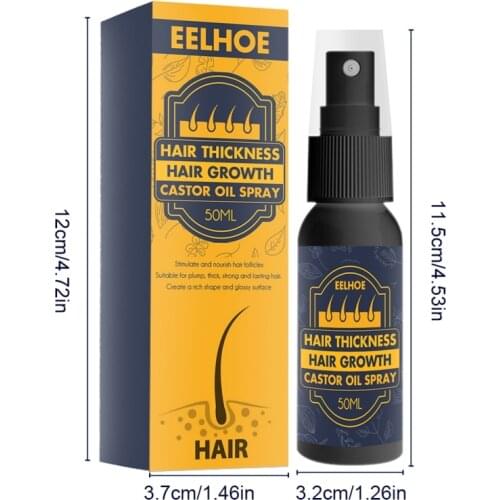 Castor Oil Eyebrows Eyelashes Beards Hair Growth Spray Strong Hair Roots Hair Growth Liquid Hair Loss Product