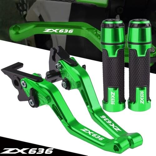 For KAWASAKI ZX636 ZX 636 2019-2020 1 Set Motorcycle Accessories Aluminium Extendable Brake Clutch Levers Handlebar Grip Handle