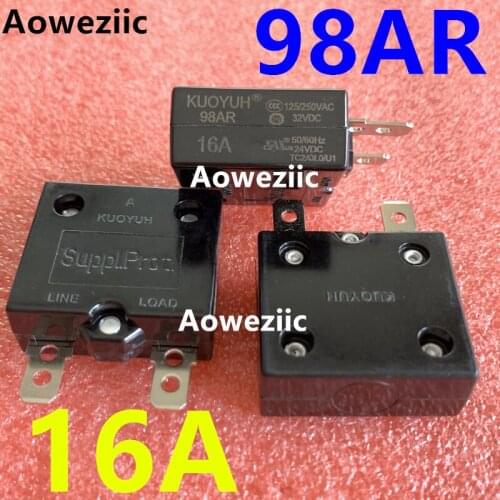 2Pcs KUOYUH 98AR 16A Breaker Automatic Reset Overcurrent Overload Protector Motor Protection Switch Leakage Protector Fuse