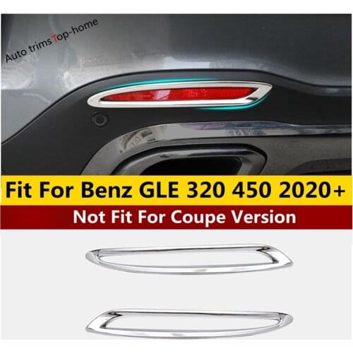 2 Pieces ABS Chrome Rear Fog Light Tail Lamp Frame Cover Trim Accessories For Mercedes-Benz GLE 320 450 2020 2021 Exterior Kit