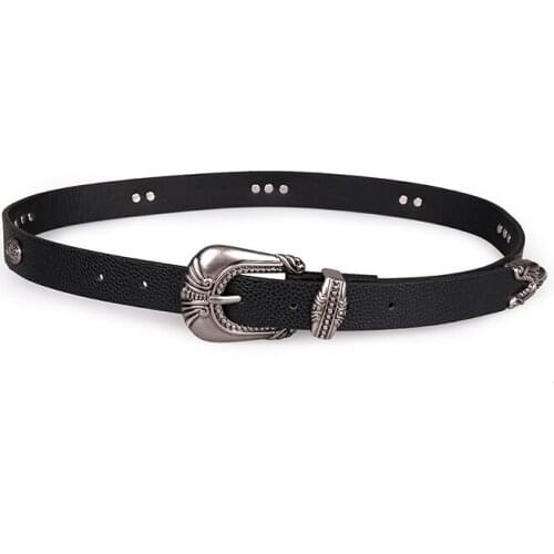 2018 Hot Fashion Women Lady Vintage Boho Metal Leather Accessories Waist Belt Waistband high quality Belts for women female