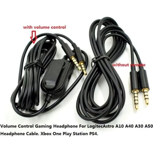 50pcs. Volume Control Gaming Headphone Cable For Logi-Astro A10 A40 A30 A50