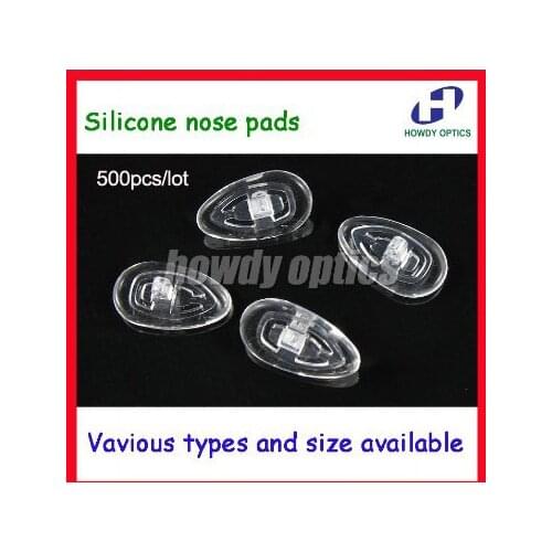 500pcs / lot Free shipping Retail Wholesale Eyeglasses Glasses Silicone nose pads various types & sizes eyewear accessory part