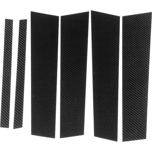 6Pcs/Set B Pillar Trim Carbon Fiber Exterior Cover Decor Fit for X1 E84 2011‑2015