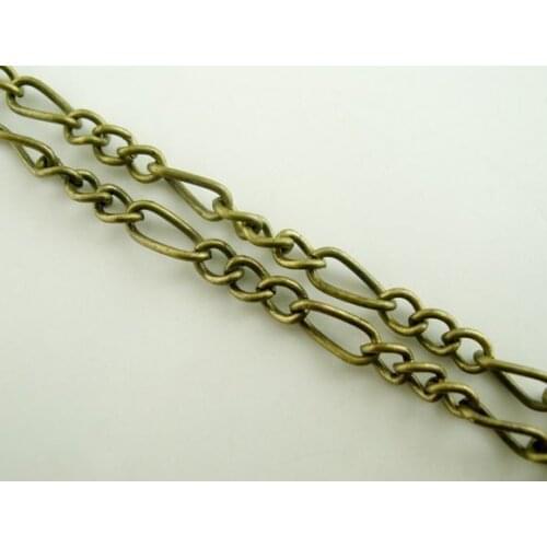 Free shipping!!!! Bronze Color Link Chains Findings wide 4mm