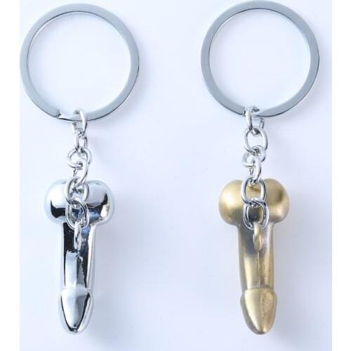 Charm male penis keychain gift men and women metal alloy fashion genitals fashion car keychain key ring jewelry gifts