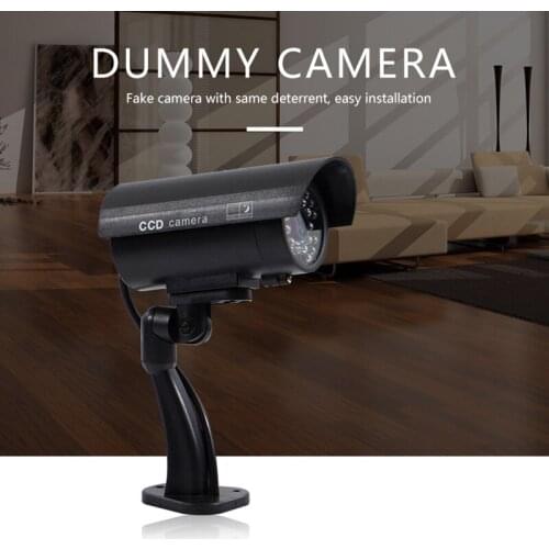 Fake CCTV Camera Waterproof Indoor Dummy CCD Red IR LED Light Outdoor Indoor Realisti Simulation Security Video Surveillance