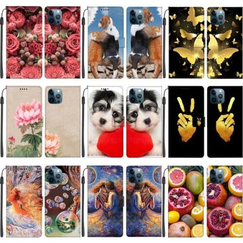 For Apple iPhone 12Pro 12 Pro Max Case Flip Leather Cover Phone Case With Magnetic Wallet Stand