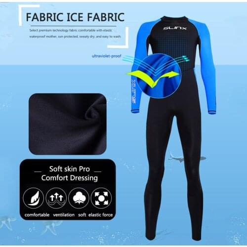 Men Wetsuit Quick Dry UV Protection Full Body One Piece Diving Suit Back Zip Long Sleeve Wetsuit for Diving Snorkeling Surfing