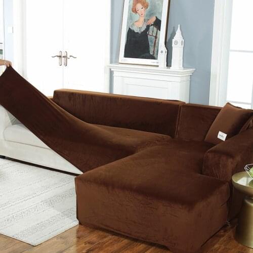 Solid Color Thicken Coral Fleece Sofa Cover All-inclusive Soft Good Hand Feeling Flannel Couch Covers for Living Room