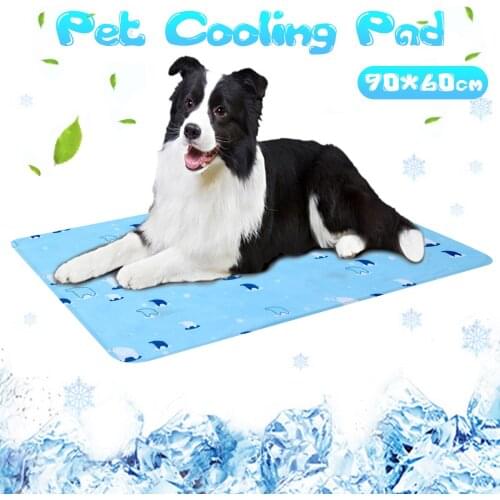 Dog Cooling Mat, Pet Summer Soft Ice Gel Self-Cooling Pad Mat Blanket Cushion for Pet Bed Sofa Floor Car Seat 24x35in Sky Blue