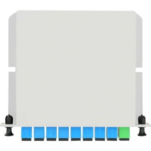 10PCS/Lot 1X8 SC UPC PLC FTTH Fiber Optic Splitter Box 1X8 SC PLC Splitter Planar waveguide type Optical Coupler Splitter,Free d