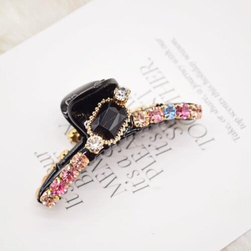 Headwear Colorful Beads Hairpins Rhinestone Hair Clip Shiny Crab Hair Claws For Women Kids Girl Hair Accessories Ornaments