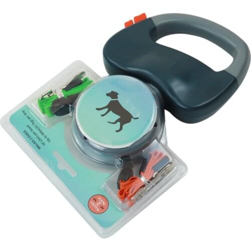 Durable Long Dog Double Leashes Walk The Dog Adjustable Pet Leash Pet Durable Nylon Retractable Big Dog Walking Leash Leads Rope