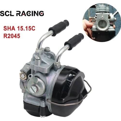 SCL Racing Dellorto SHA 15.15C R2045 Motorcycle Carburetor Cable Choke For MBK-AV Peugeot Yamaha-SG 50cc Mini Dirt Pocket Bike