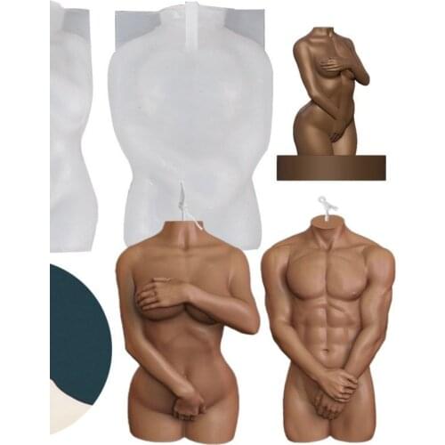 New Shy Man Holding Hands Lady 3D Candle Silicone Mold Pregnant Woman Soap Candle Mold Home Decoration Products