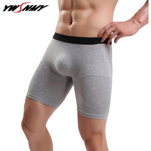 New Mens Underwear Boxers Homme Anti Friction Panties Men Long Underpants Hombre Boxershorts Brand Man Sexy Sportswear Shorts