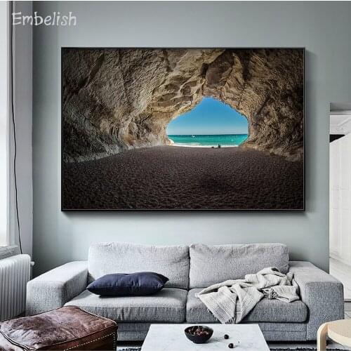 Embelish 1 Pieces Hot Selling Cave Landscape HD Canvas Paintings Modern Home Decor Pictures For Living Room Bedroom Posters