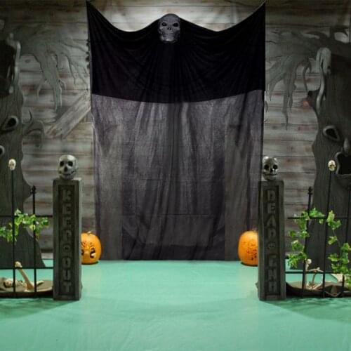 Horror Prop Outdoor Door Frame Window Halloween Curtain Ghost Haunted House Decoration Ghost Face Funny Party Big Floating Ghost