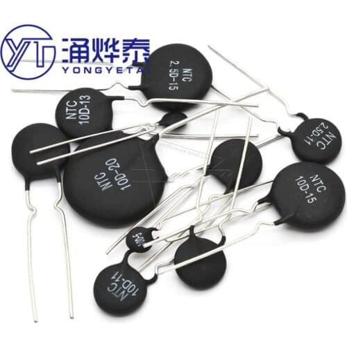YYT 10PCS NTC thermistor negative temperature coefficient 3D/5D/8D/10D/20D/47D-7/9/11/13/15/20/25
