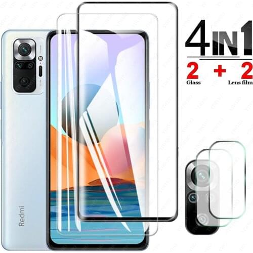 Tempered Glass for Xiaomi Redmi Note 10 Pro Max 10S Screen Protector Safety Protective Phone Len Film Camera Lens Film