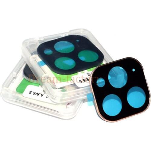 500PCS For iPhone 11 3D Full Back Camera Screen Protector for iPhone 11 Pro Max 2019 Aluminum Metal Camera Tempered Glass Film