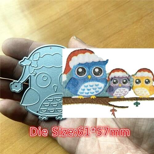 1pc Lovely Owl Cut Dies Stencils for Scrapbooking Stamp/Photo Album Christmas Decorative Embossing DIY Paper Cards