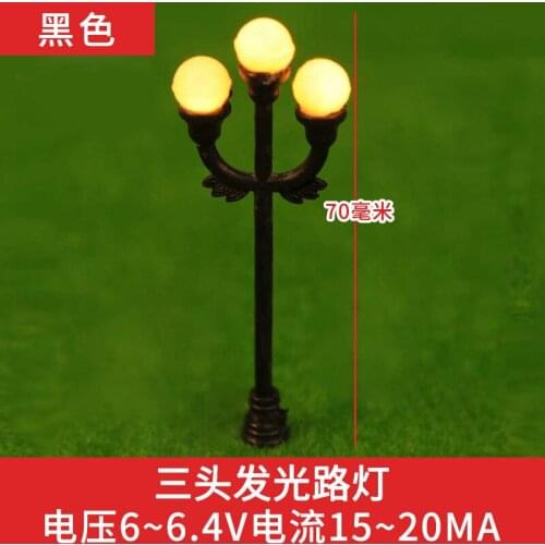 10pcs Model Railway Train Lamp Post Street Lights 1:75/100/150/200 LED 3V Current 20MA