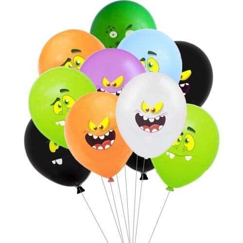 10pcs New Cartoon Rubber Balloons Children 's Birthday Dinosaur Halloween Party Decorations