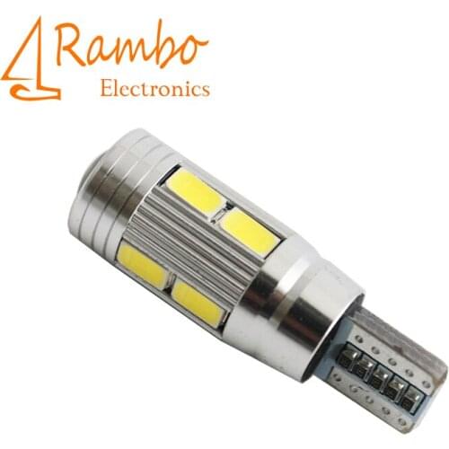 2X car styling Car Auto LED T10 194 W5W Canbus 10 smd 5730 LED Light Bulb No error led light parking T10 LED Car Side Light