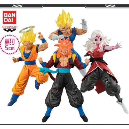 4pcs/set Original BANDAI SPIRITS Q Gashapon Dargon Ball Super Vegeta Goku Android #21 Dragon Ball Z Action Figure 41887