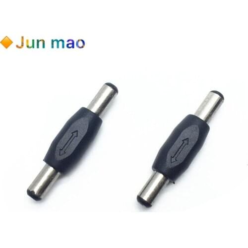 5PCS DC power adapter DC male with hole 5.5 * 2.1 male to male straight connector