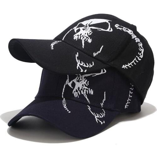 High Quality Unisex 100% Cotton Outdoor Baseball Cap Skull Embroidery Snapback Fashion Sports Hats For Men & Women Cap