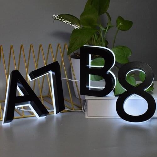 Decorative Letters Numbers Home Crafts Metal Shop Restaurant House Hotel Decoration Doorplate LED Address Name Custom Sign