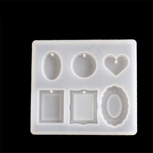 Handmade Silicone Mold Resin Buttons Heart Letter Pendant Mould DIY Pendant