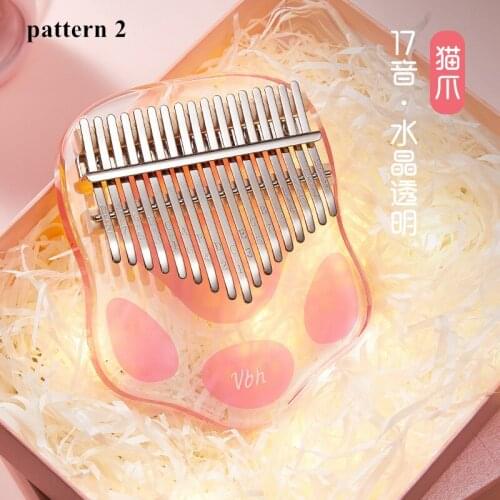 17 key / 21 key Kalimba Carimba Crystal Transparent Thumb Piano 17 llaves mbira Musical Instrument Finger Piano best quality