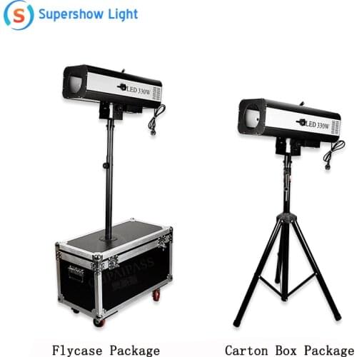 Newest 330w LED Follow Spot Light With Power 330W LED Follow Tracker with Flight Case For Wedding Theater Performance