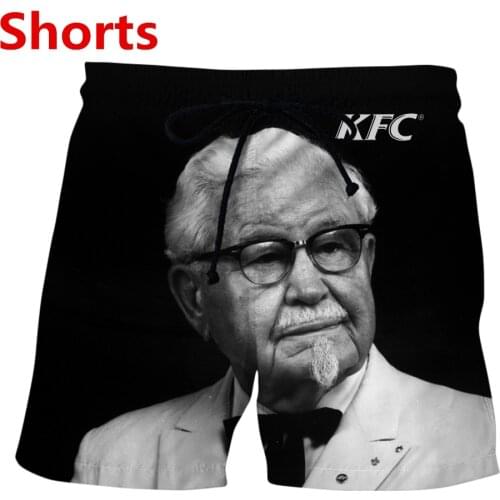 New kfc Colonel Funny 3D Print Causal Clothing Fashion Men Women Hip Hop Shorts Plus size S-7XL men casual shorts