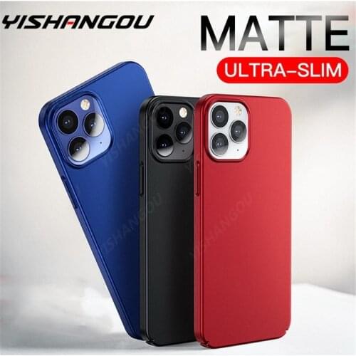 Shockproof Hard PC Ultra Thin Frosted Cases For iPhone 12 11 Pro MAX XR X XS MAX 12 Mini 8 7 Plus SE 2020 Case Back Cover