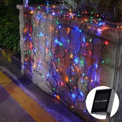 20 50 100 200 LED Solar Powered Xmas Outdoor Lights Waterproof Starry Christmas Fairy Lights for Indoor Gardens Homes Wedding