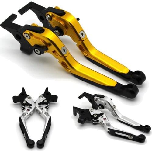With logo Motorcycle Frame Ornamental Foldable Brake Handle Extendable Clutch Lever For HONDA CB600F CBR600F CBF600/SA