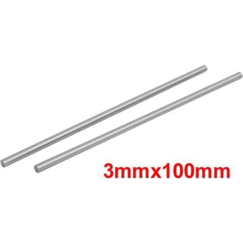3mm Dia 100mm Length Stainless Steel Solid Round Shaft Rod Axles for RC Toy Car 10 Pcs