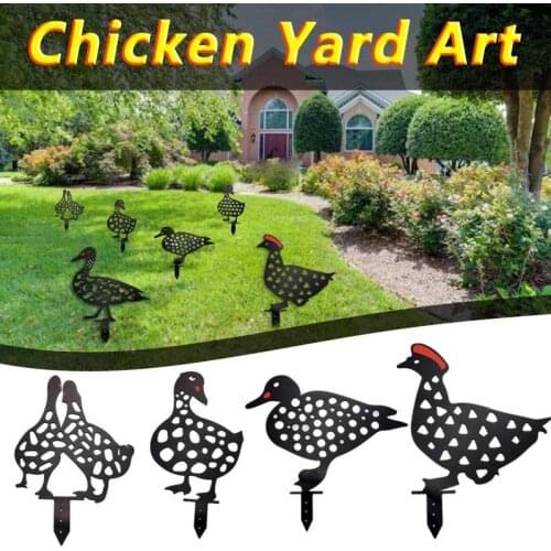 Top Selling Cute Duck Farm Art Outdoor Garden Backyard Lawn Acrylic Material Decoration Gifts Support