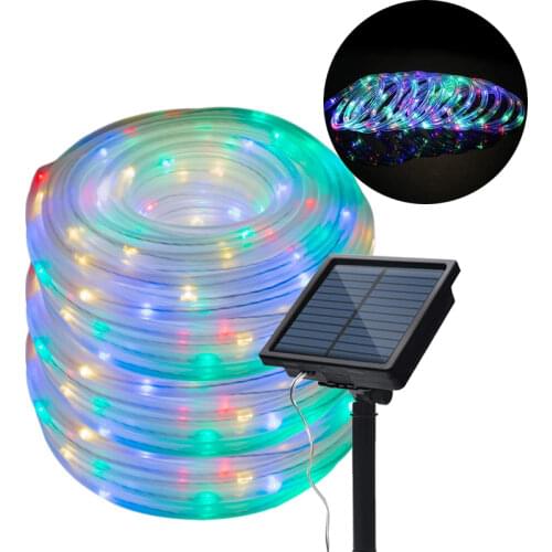 20m 200LED Solar Outdoor Light Waterproof Copper Wire Lamp String 8 Modes Multicolor Flash Fairy Light for Wedding Garden Deco