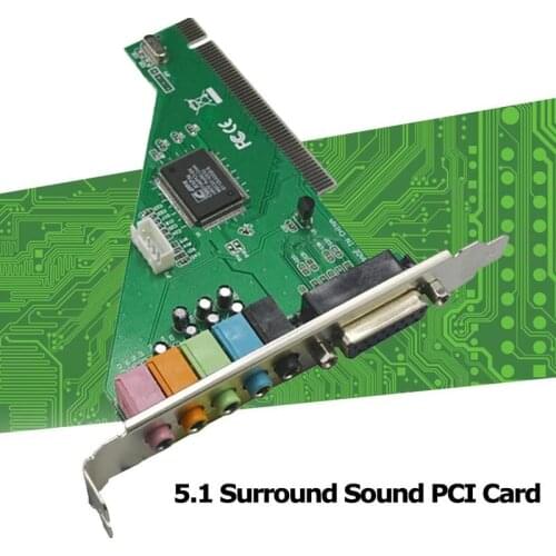Explosion New 4 Channel 5.1 Surround 3D PC PCI Sound Audio Card w/Game MIDI Port Sound Card For PC Windows 10