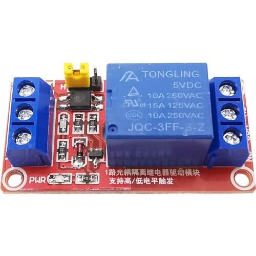 1Pcs One 1 Channel 5V Relay Module Board Shield with Optocoupler Support High and Low Level Trigger for Arduino