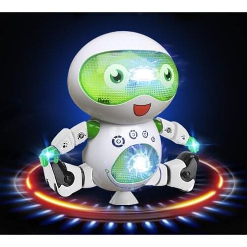 1pcs Creativity Electric Dancing Toy Robot Light Rotating Glowing Music Model Toy For Kids Gift Electronic Pets