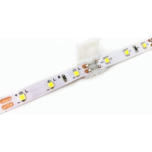 2PIN 12MM FPBC Solderless Connector Adaptor for IP20 NoWaterproof 5630 5050 3014 Single Color Led Strip Connector Clip Converter