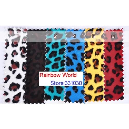 3# Green High Quality Mirror PU Leather fabric with Leopard pattern for DIY car shoes bags Garment material(100*138cm )